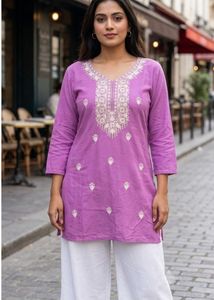 Embroidered Cotton Kurta