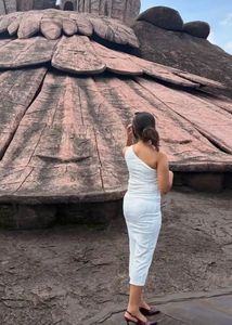 One-Shoulder Cut-Out Midi Dress