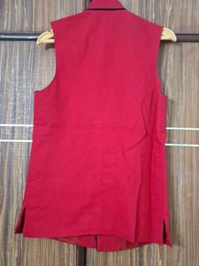 Men's Red Nehru Jacket