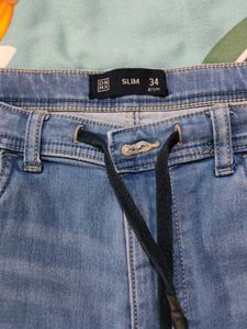 Slim Fit 34 Denim Shorts For Men