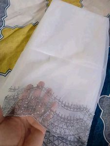 Elegant white beautiful saare for you only