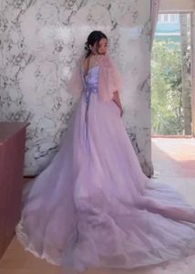Lavender Tulle Prom Dress