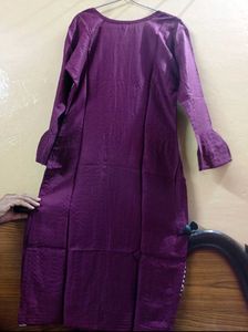 Wine Purple Printed Kurta with Sharara Set