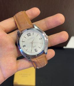 Laurels Watch Classic Brown Leather Strap