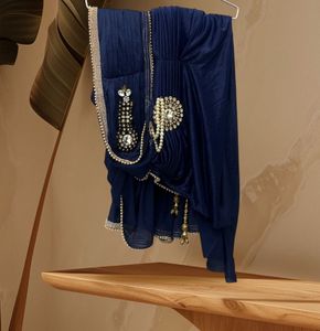 Elegant Navy Blue Saree