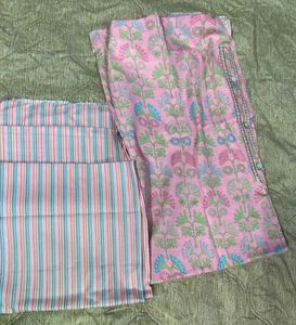 Cloth Material for Pink Floral Kurta Palazo