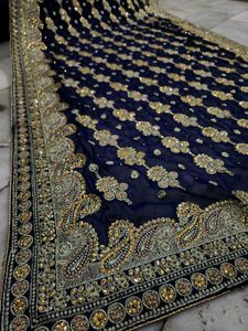 bridal collection Navy Blue Saree with Blouse