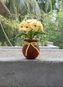 Crochet Yellow Flower in Pot