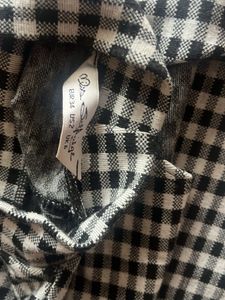 Chic Gingham Mock Neck Mini Dress