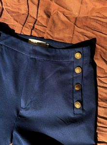 Blue Wide Leg Sailor Pants