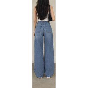 Distressed Wide Leg Jeans with adjustable waist