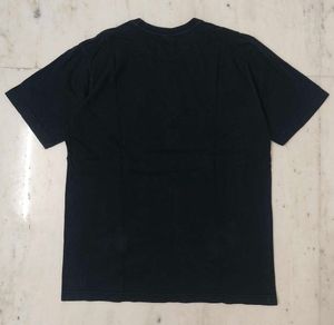 Black T Shirt with Boxing Cat Print