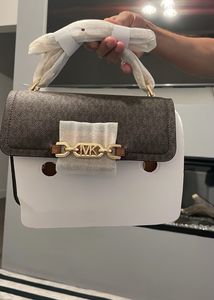 og Michael Kors Brown Logo Crossbody Bag