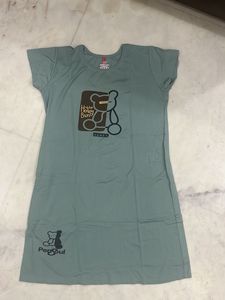 Cute Bear Graphic T-Shirt Dress