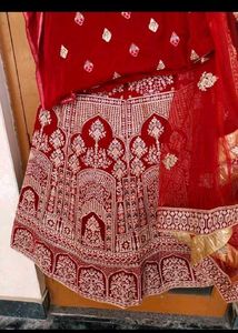 Stunning Red Bridal Lehenga Choli Set