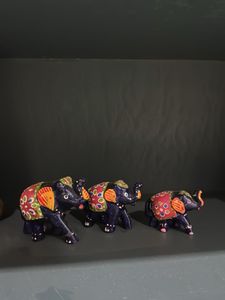 Handcrafted Elephant Family Figurines
