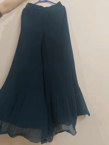 Elegant Teal Kurta Palazzo Set