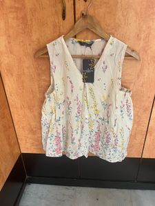 New sanskruti homes Floral V-Neck Sleeveless