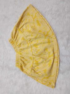 Yellow Floral Crop Top &amp; Skirt Set