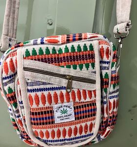 Pure Hemp Colourful Sling Bag