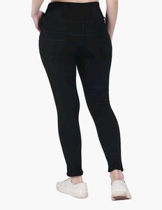 High-Waist Black Skinny Jeans