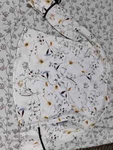 Floral Print V-Neck Tunic Top