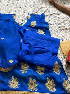 Royal Blue &amp; Gold Salwar Kameez