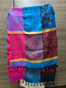 Vibrant Patchwork Shawl as Dupatta