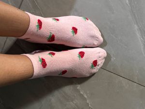 Yellow Watermelon / Strawberry Socks