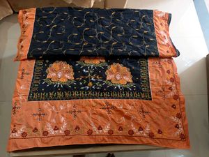 Beautiful Silk Saree With Matching Blouse