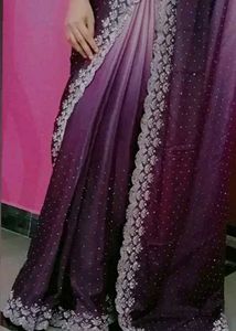 Elegant georgette party wear saree