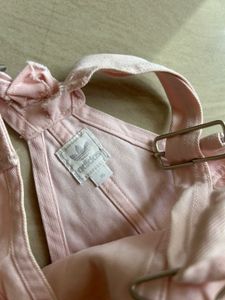 Adidas Orginals Pink Denim Overall Skirt