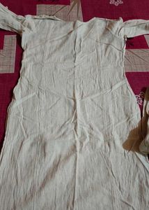 white embroidery kurta