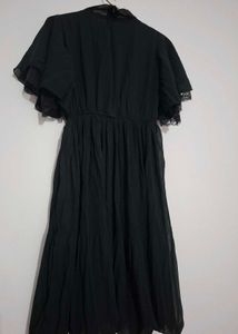 black midi dress