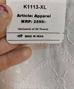 Elegant White Chikankari Kurta cum gown