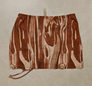 brown micro mini skirt