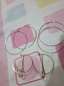 Set of 3 Gold Hoop Earrings