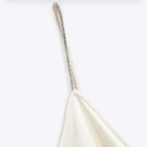 Zara Limited Edition Rhinestone Slit MIDI Dress