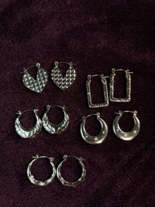 Assorted Silver Hoop Earring 1