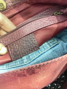 Chic Burgundy Leather Tote Bag