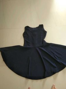 Chic Navy Dress with Bow Accents baby Frock