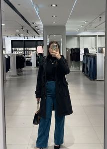 Cozy Black TRENCH COAT with Hood