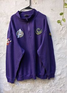 Purple Avengers Quarter Zip Sweatshirt