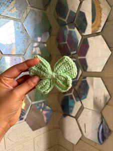 crochet bow hair clip🎀