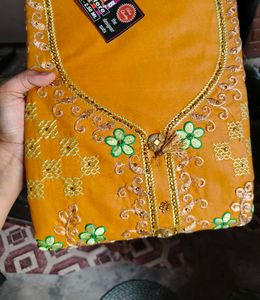 New suit material with chiffon dupatta