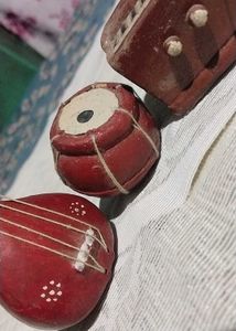 Vintage Clay Miniature Musical Instruments