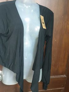 Chic Tie-Front Black Crop Top no 124