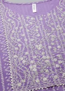Purple Embroidered Kurta with Sharara and Dupatta