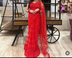 Red saree for festive season