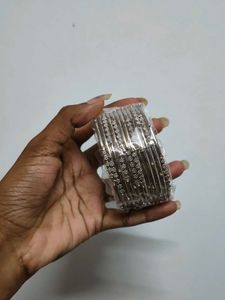 Set of Silver Oxidized Bangles